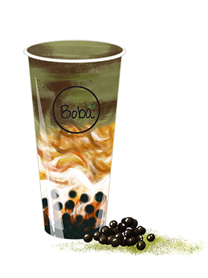 Matcha bubble milk